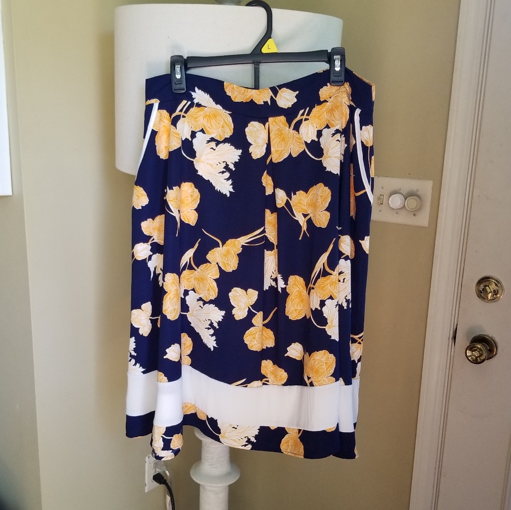 Modcloth Floral Midi Skirt